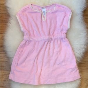 Pink terry beach cover-up